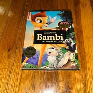 Disney Bambi Special Edition DVD with Green and Yellow Cover